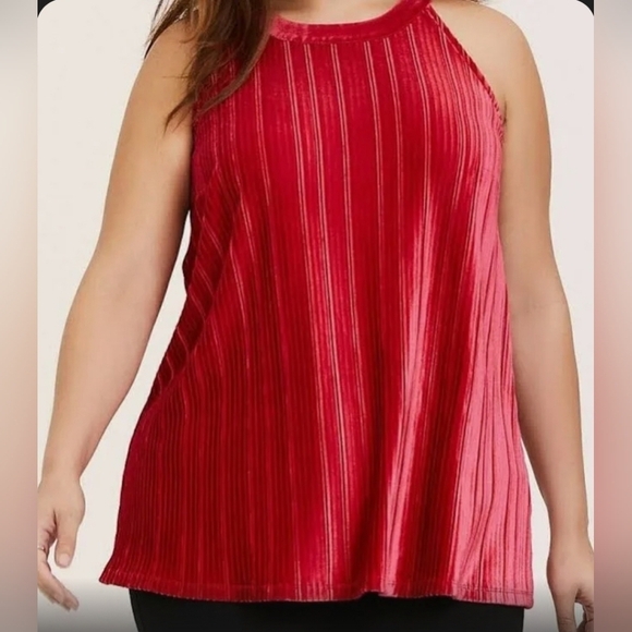 torrid Tops - TORRID Red Halter Goddess Tank size 2x